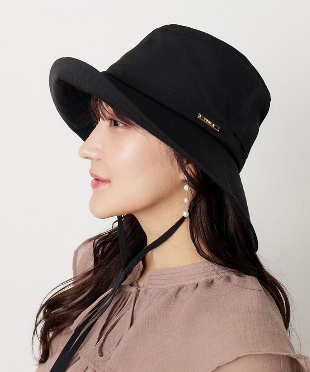 MOONBAT 【遮光ハット】フルラ (FURLA) サファリハット　遮光帽子 サイズ調整 ブラック