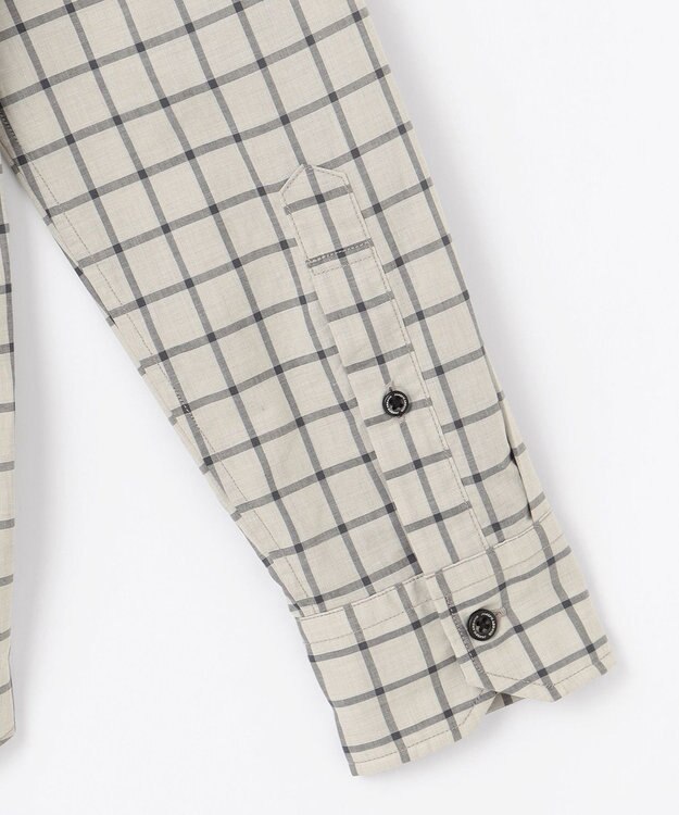 JOSEPH ABBOUD 【綿100％】ファインカウントシャンブレーチェックシャツ ライトグレー系4