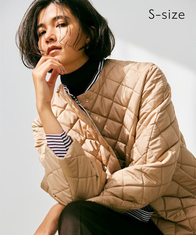 BEIGE， 【S-size】JACOB / キルティングアウター Camel