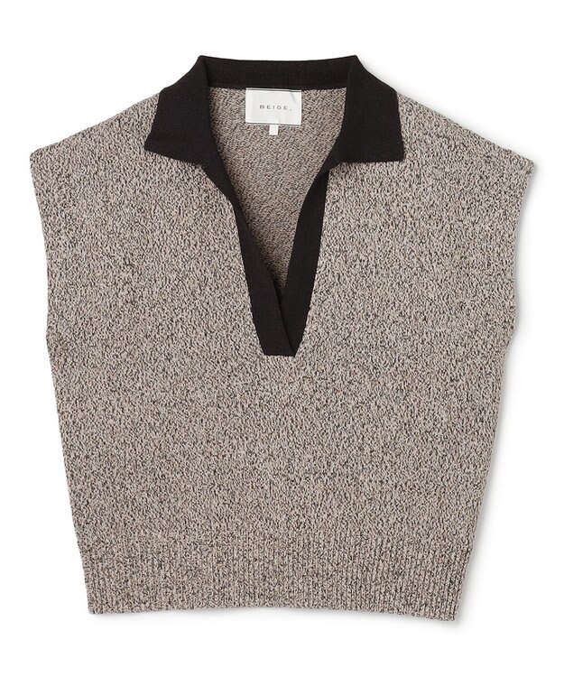 BEIGE， AGATE / バイカラー スキッパーニット Mix