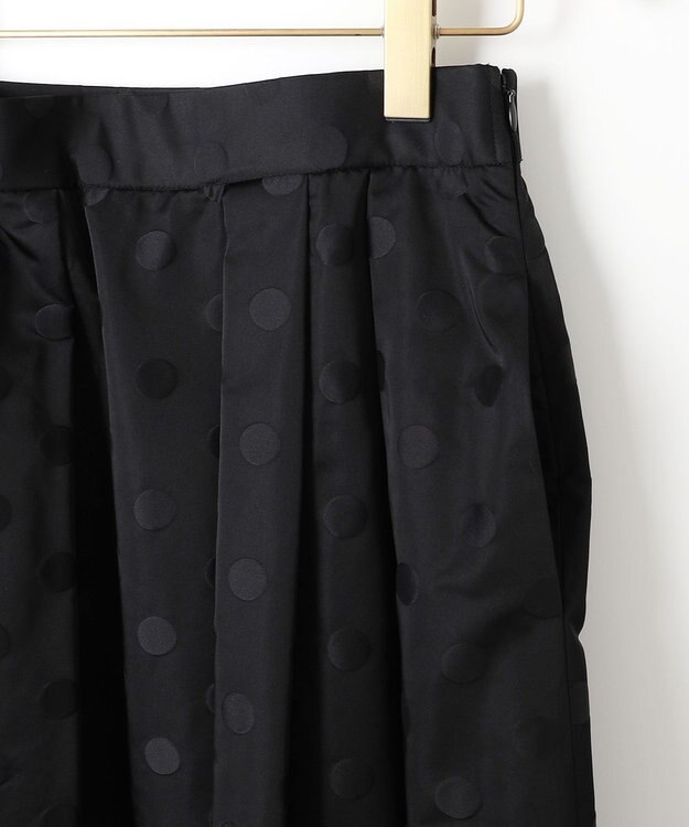 組曲 ドットジャガード フレア スカート ブラック系