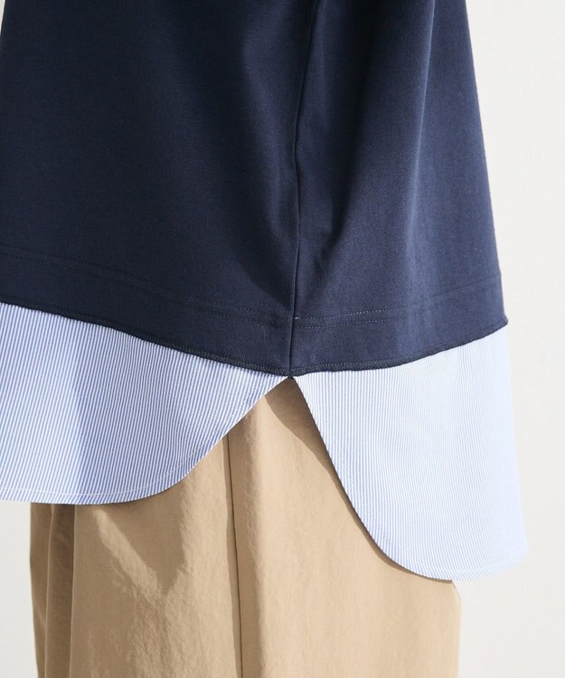 Green Parks 衿レイヤードッキングチュニック Navy