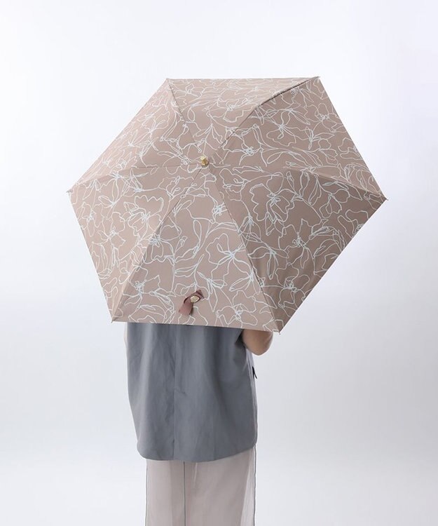 AURORA Beaurance （ビューランス）プリント柄 晴雨兼用トップフラット折傘 ベージュ