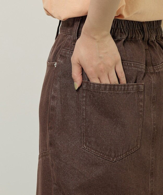 Green Parks デニムタイトロングスカート Brown