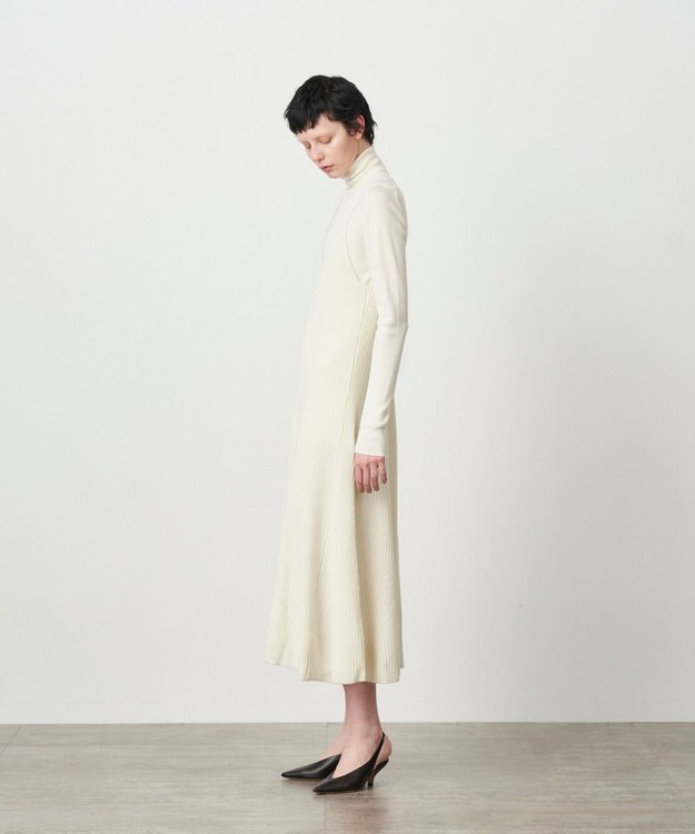 ATON WOOL CASHMERE SILK | タンクトップドレス OFF WHITE
