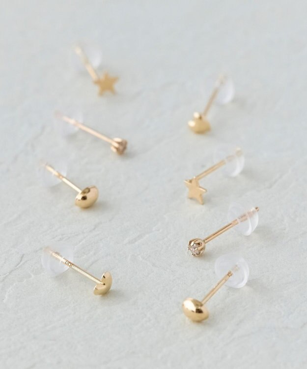 Phoebe 【K10】一粒ダイヤモンドピアス(片耳)　ゴールド ゴールド