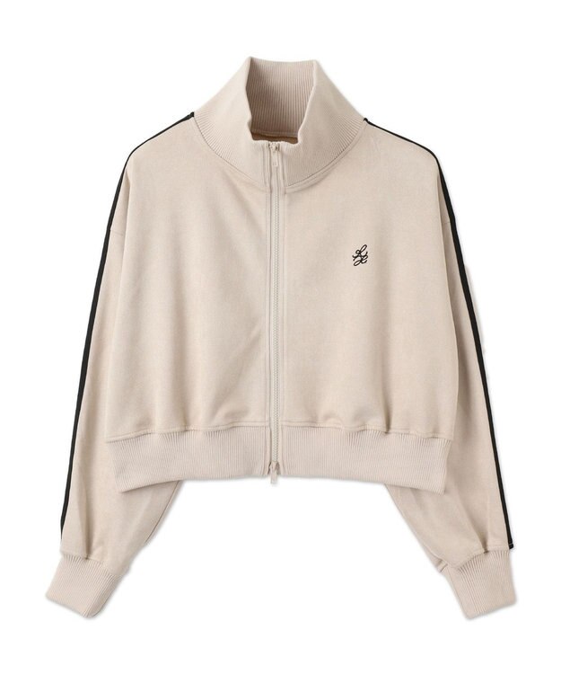 WEGO スエードポンチクロップドトラックジャケット ホワイトアイボリー