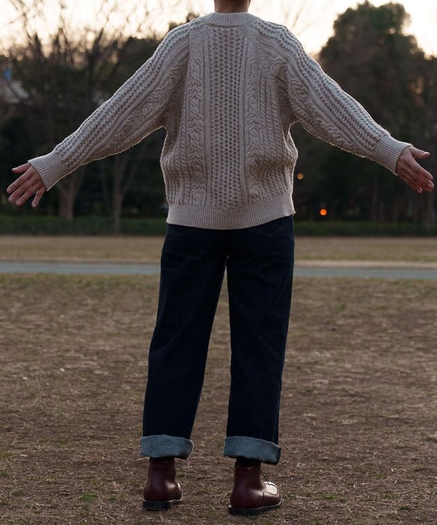 muuc 〈上質なカシミヤウール〉立体ケーブル編みプルオーバー〈しっとり柔らかい〉〈日本製〉〈オンオフ使えるきちんと感〉 ベージュ