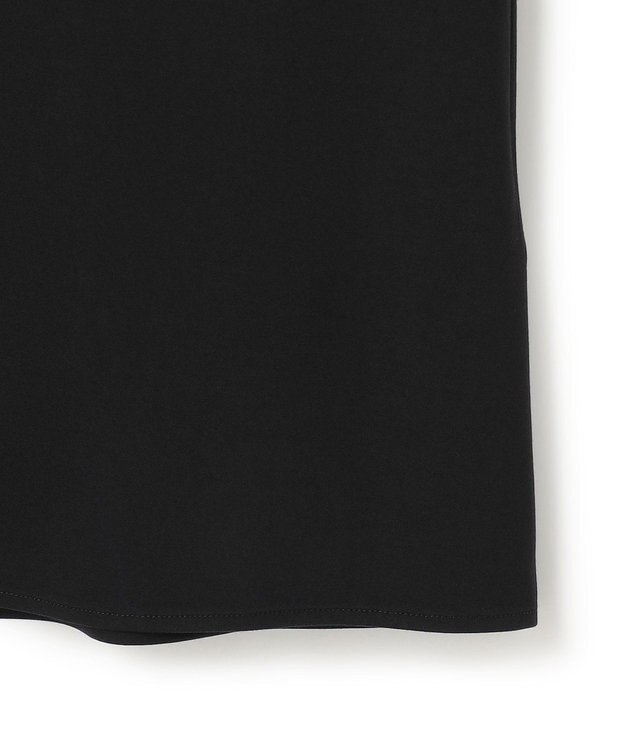 ICB 【洗える】コンパクトモクロディ バンドカラーカットソー［ボールチェーン］ ブラック系