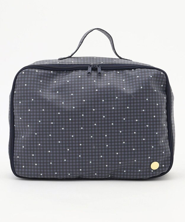 組曲 KIDS gingham K heart トラベルバッグM ネイビー系5