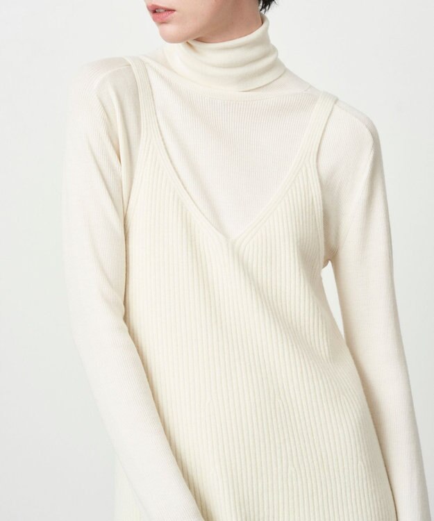 ATON WOOL CASHMERE SILK | タンクトップドレス OFF WHITE