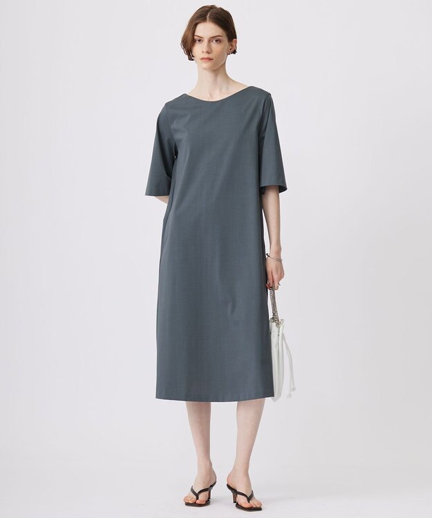 ICB L 【洗える】 ハイゲージプレーティング ワンピース スレートブルー系