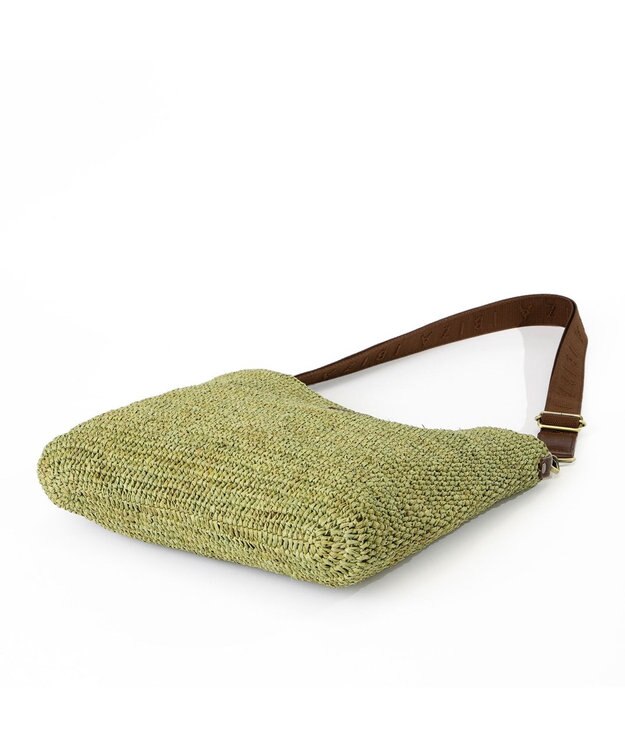 IBIZA ラフィア　ショルダーバッグ（草木染め） カーキ