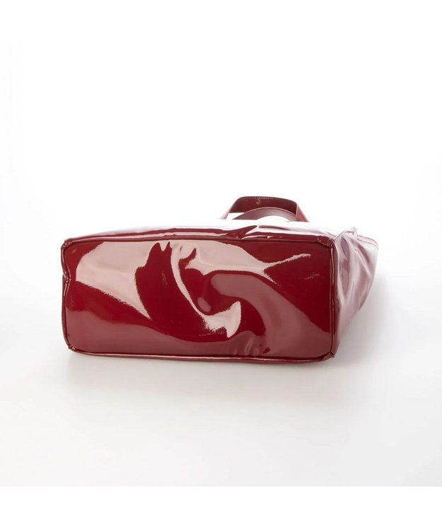 UNBILLION カシュカシュ cachecache / ソフトエナメルスクエア手提げトート ワイン