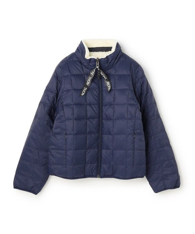 UNFILO 【120-150cm】TAION リバーシブルボア ダウンジャケット(UNISEX) ネイビー×アイボリー