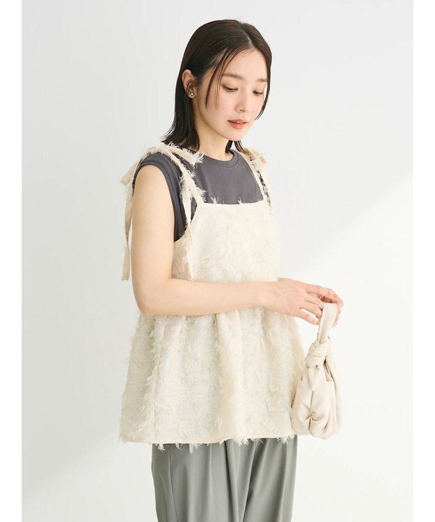 Green Parks ・ＥＬＥＮＣＡＲＥ　ＤＵＥ　ジャカードキャミ Beige