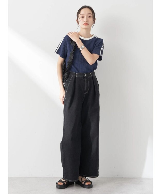 earth music&ecology ラインジャガードプルオーバー Navy