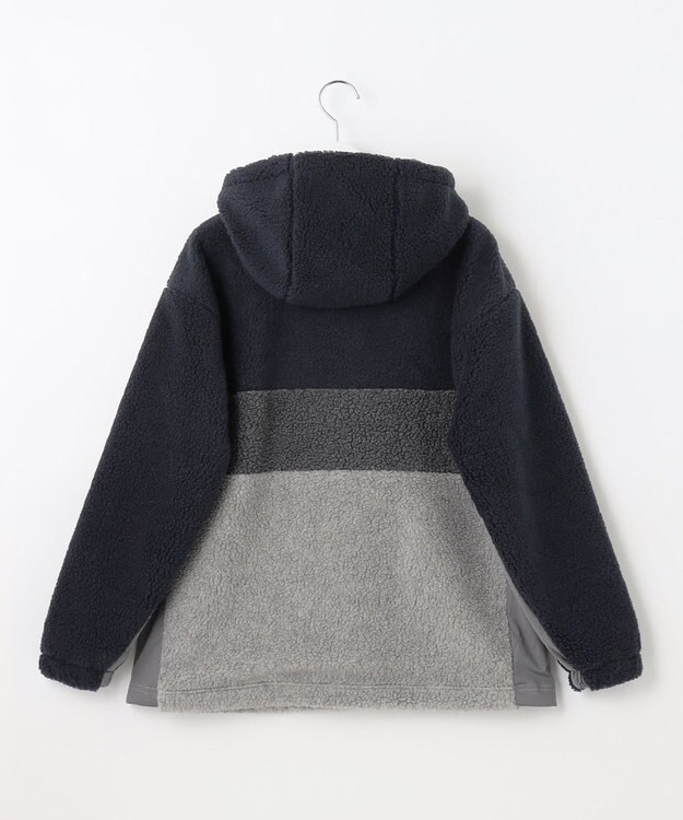 PW CIRCULUS 【WOMEN】【撥水/防風】ボア ハーフジップ フーデッド プルオーバー ネイビー系