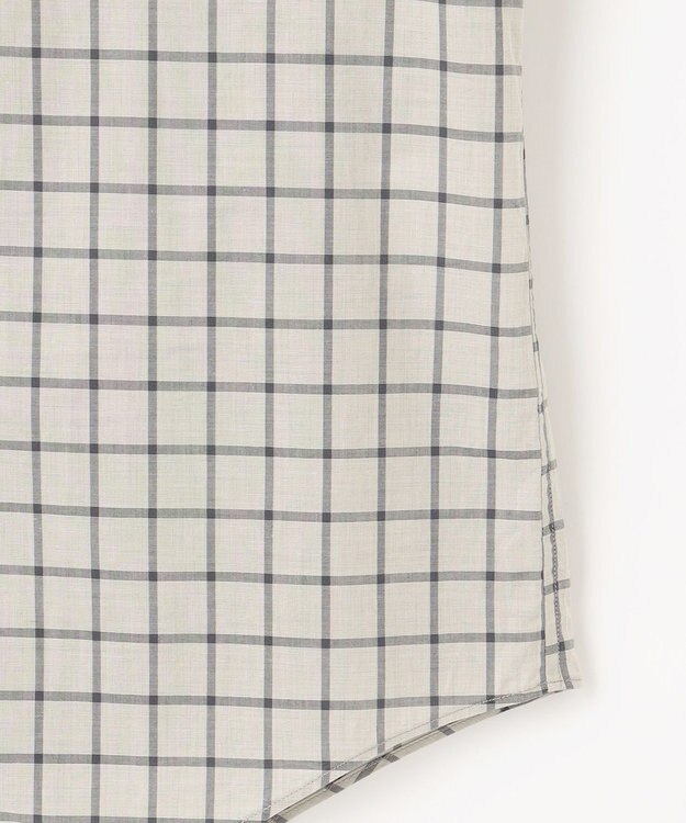 JOSEPH ABBOUD 【綿100％】ファインカウントシャンブレーチェックシャツ ライトグレー系4