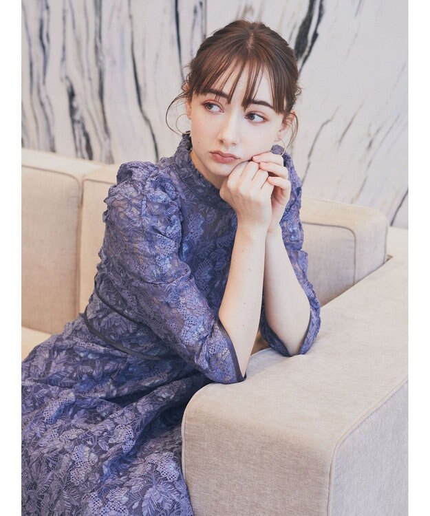 earth music&ecology 総レースワンピース Blue