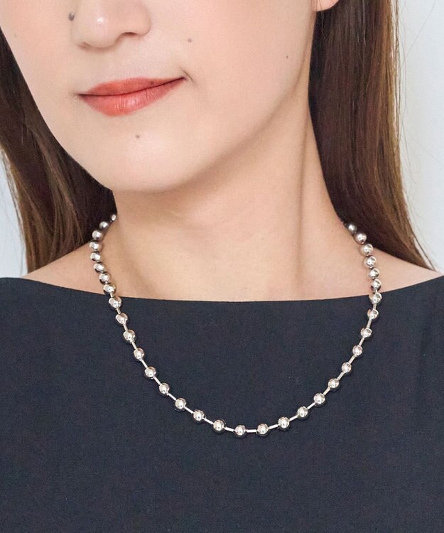 Phoebe マルチwayメタルボール×パールネックレス シルバー
