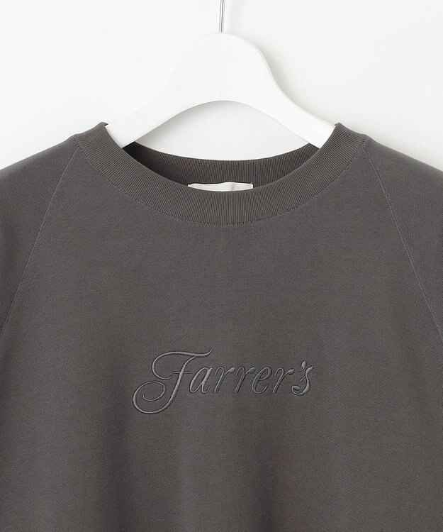 自由区 L クリアループバックレタリング スウェット スレート