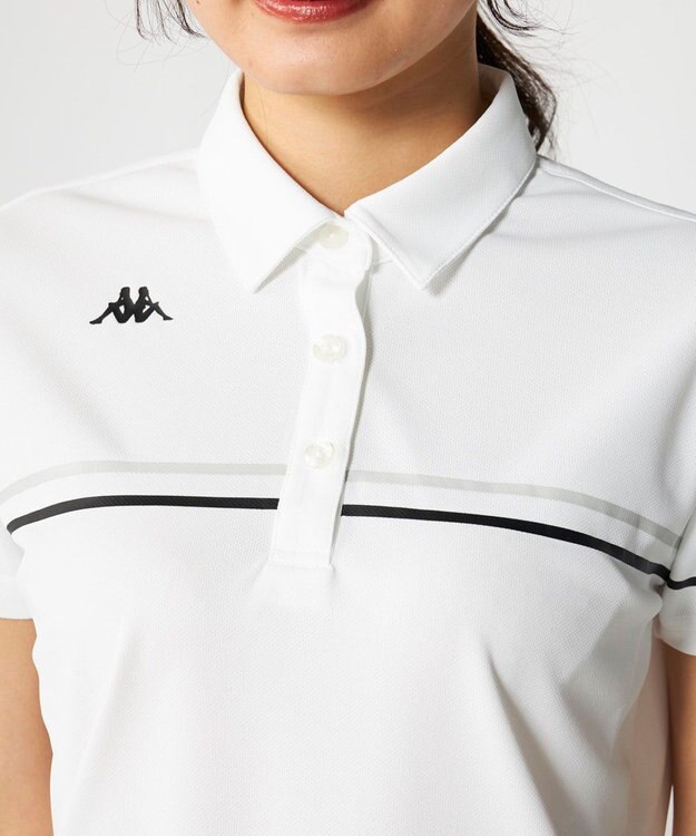 FILA GOLF／marie claire 【Kappa】切り替え半袖ポロシャツ ホワイト