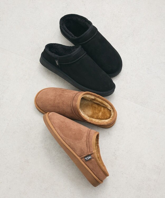 Green Parks ●ＭＥＩ　フェイクスエードモックシューズ Black