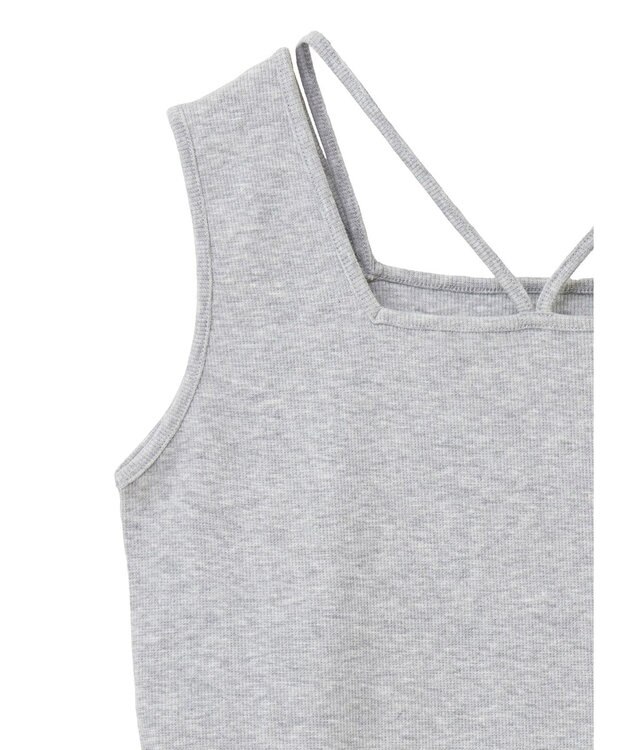 Green Parks マルチストラップテレコタンク Gray Mixture