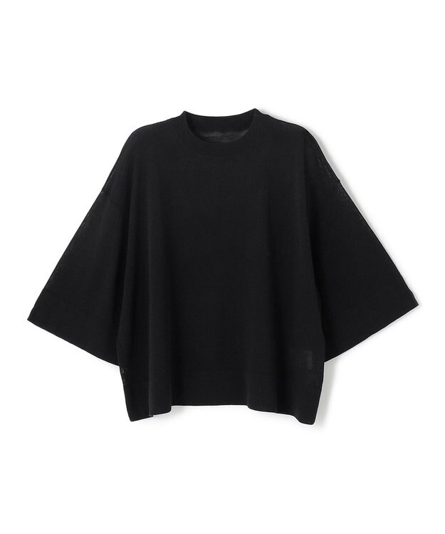 UNFILO L フロスティコットン クロップド プルオーバー ブラック