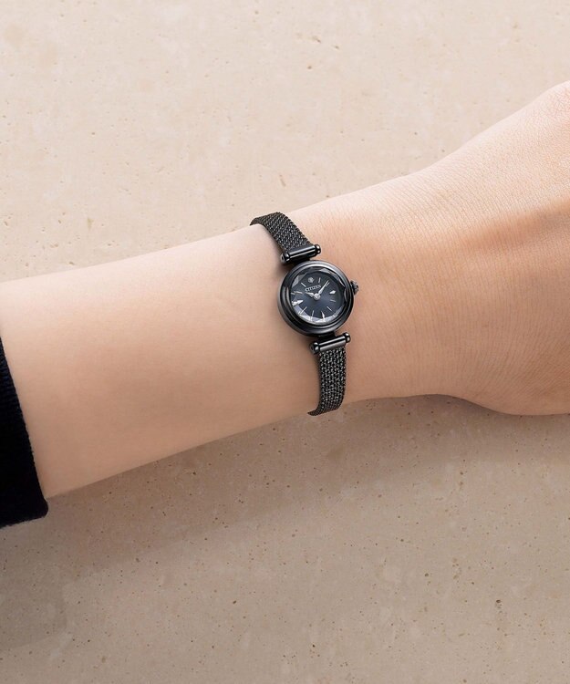 CITIZEN 【特定店取扱いモデル】ジュエリーのように煌めくラウンドメッシュモデル EG7085-50L ブラック