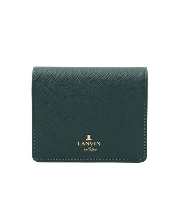 LANVIN en Bleu リュクサンブール 二つ折りコンパクト財布 ディープグリーン