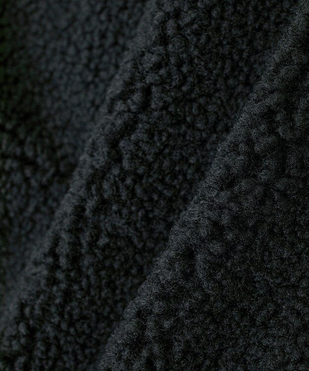 earth music&ecology ボアキルトミドルコート Black