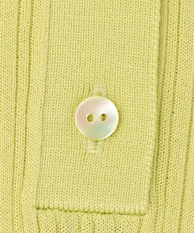 自由区 【カトリエムブーケ】Cotes melangees a la soie ヘンリーネックトップス グリーン