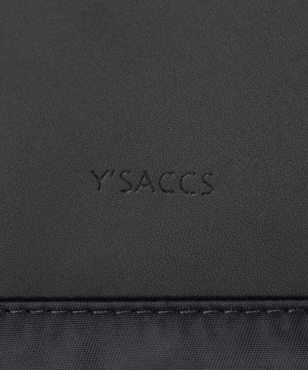 Y'SACCS ナイロン×リサイクルレザー　コンビマルチリュック ブラック