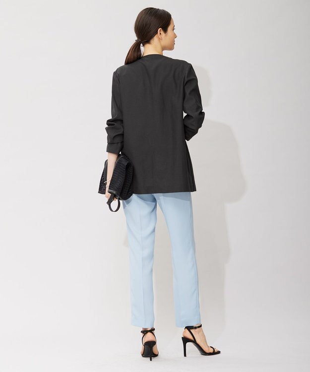 ICB 【接触冷感・UVケア・速乾・洗える】FluidBackSatin ドロストパンツ ライトブルー系