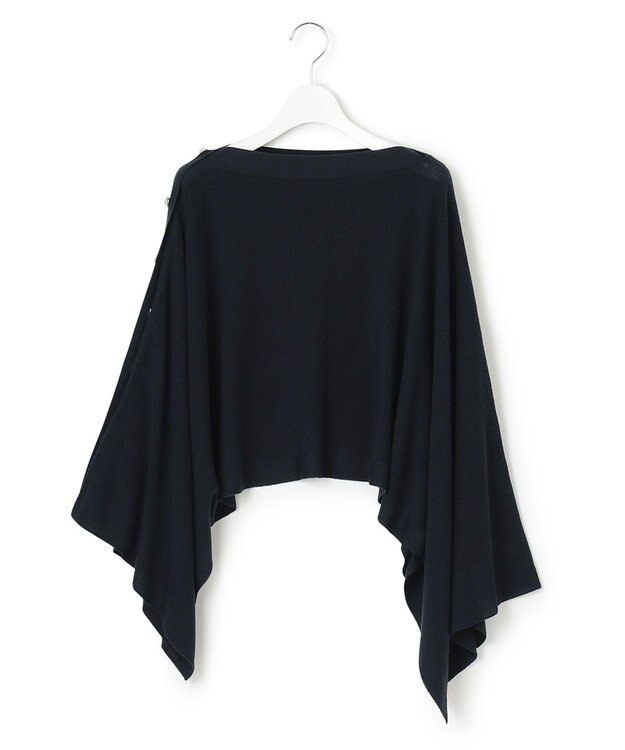 23区 ウールブレンド マルチウェイ ストールケープ ネイビー系