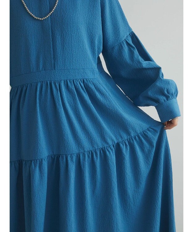 Green Parks armonia. ジャガードシャツワンピース Blue