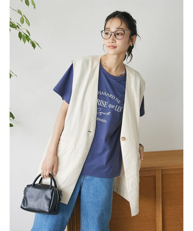 CRAFT STANDARD BOUTIQUE 【キナリノ別注】リネンレーヨンジレベスト Ivory