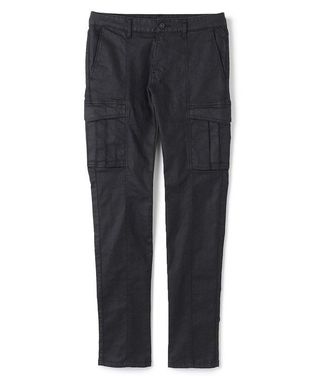 JOSEPH HOMME  新型【抜群のストレッチ性/光沢素材】ハイパワーソフトストレッチ デザインパンツ/ STICK DESIGN ブラック系