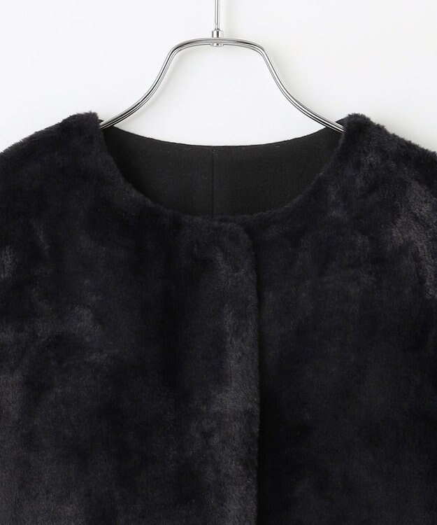 #Newans ペプラムシルエットファージレ ブラック