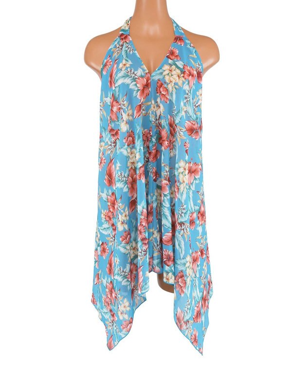 San-ai Resort（三愛水着楽園） パレオワンピースM【San-ai Resort（サンアイリゾート）】 ブルー