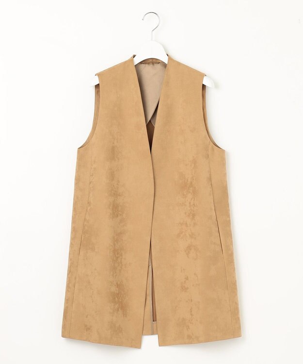 J.PRESS LADIES L ソフィーヌスエード ジレ キャメル系