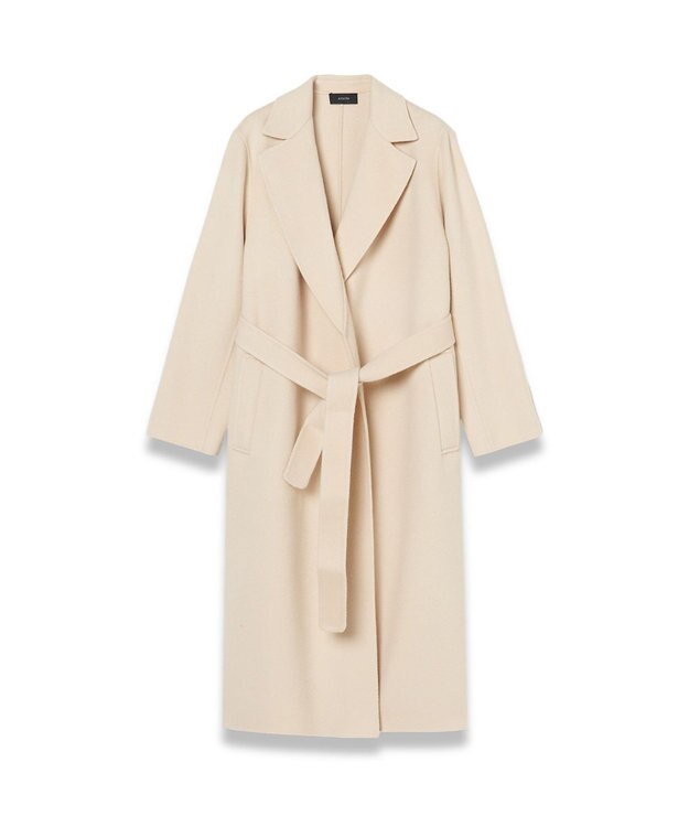 JOSEPH 【WEB&OUTLET限定】ダブルフェイスラムズ　ベルテッドコート Vanilla