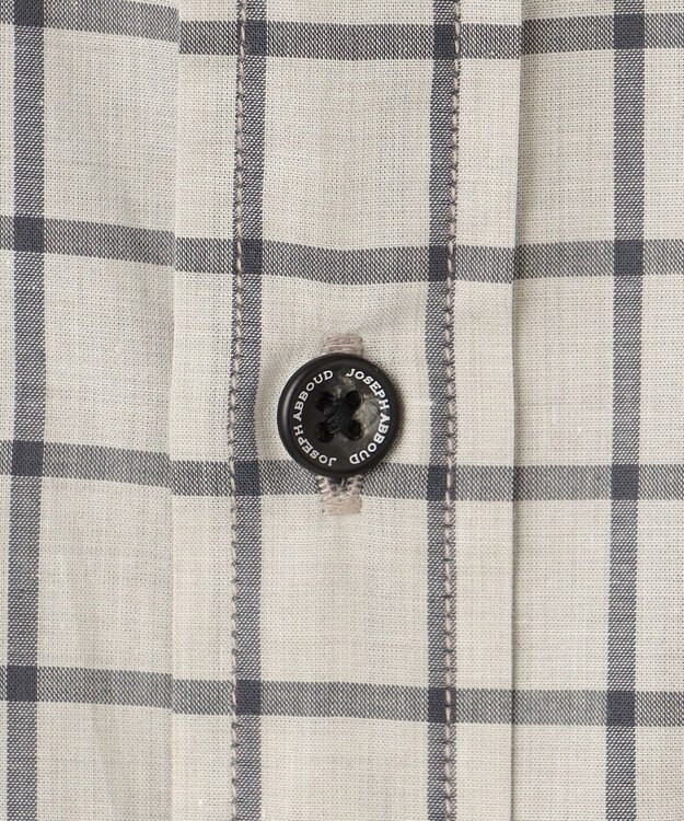 JOSEPH ABBOUD 【綿100％】ファインカウントシャンブレーチェックシャツ ライトグレー系4