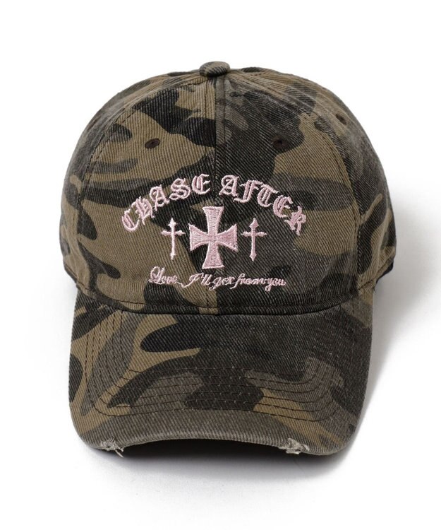 WEGO クロス刺繍カモフラキャップ 柄3