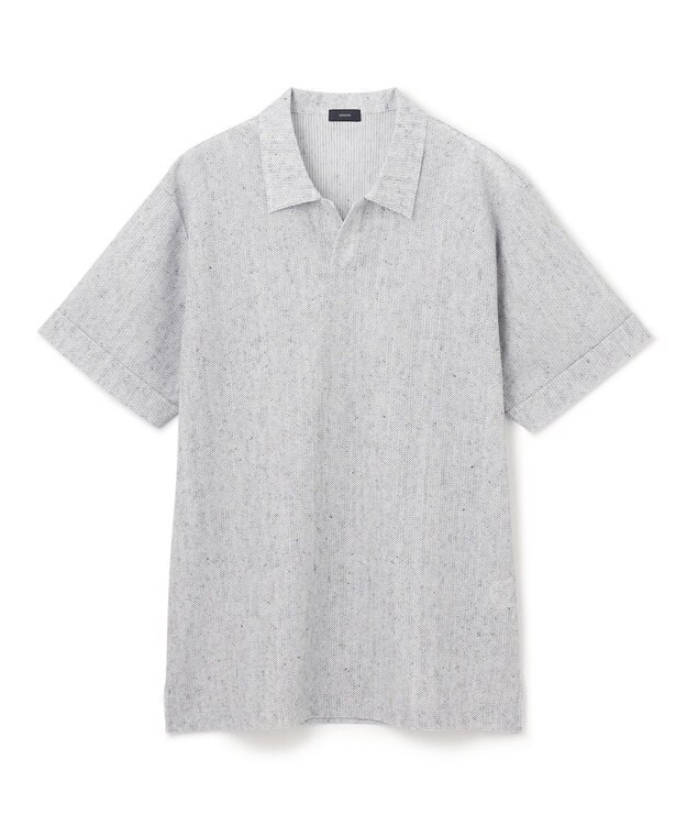 JOSEPH HOMME  リネンドビージャージー　スキッパー ライトグレー系