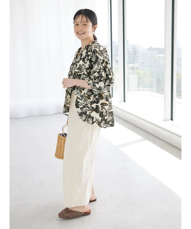 CRAFT STANDARD BOUTIQUE 【キナリノ別注】リネンレーヨンスカート Ivory