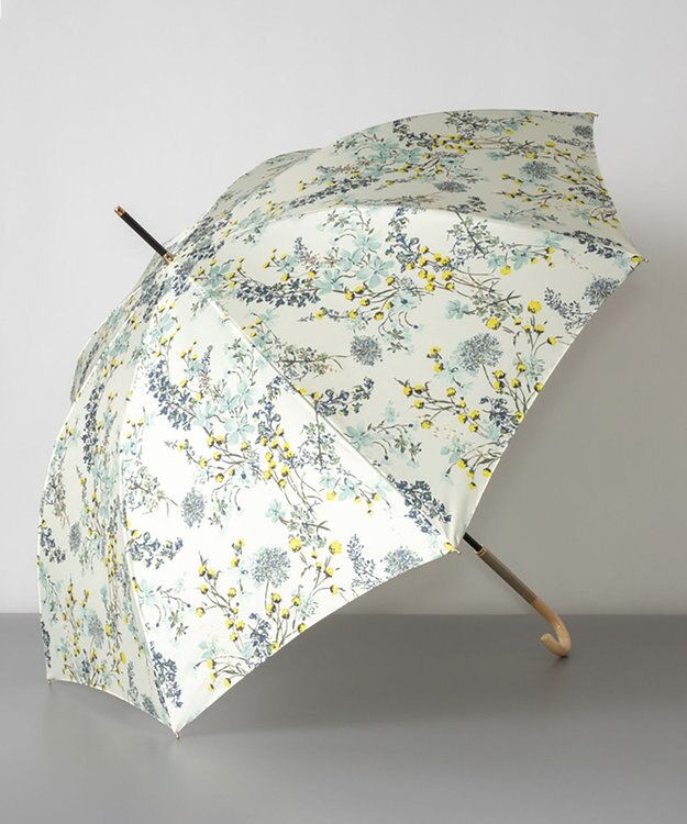 AURORA ジルスチュアート　フラワープリント長傘 ライトグリーン