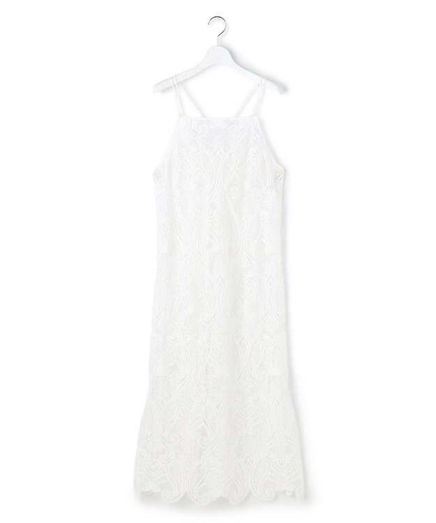 23区 【先行予約】ペイズリーレース キャミソールワンピース ホワイト系